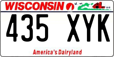 WI license plate 435XYK