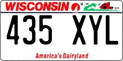 WI license plate 435XYL