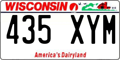 WI license plate 435XYM