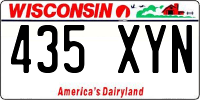 WI license plate 435XYN