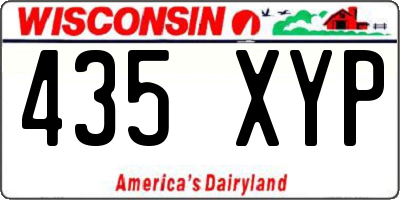 WI license plate 435XYP