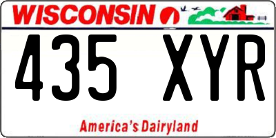 WI license plate 435XYR