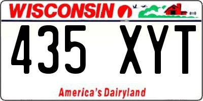 WI license plate 435XYT