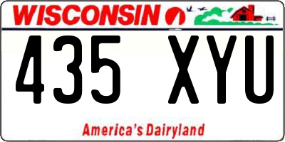 WI license plate 435XYU