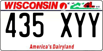 WI license plate 435XYY
