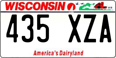 WI license plate 435XZA