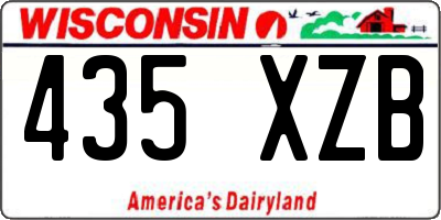 WI license plate 435XZB