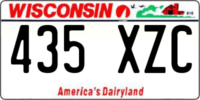 WI license plate 435XZC