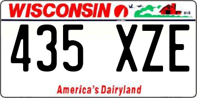 WI license plate 435XZE