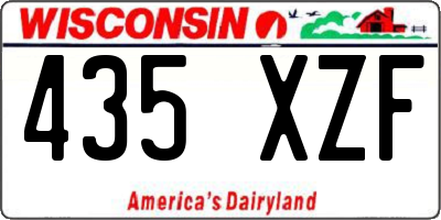 WI license plate 435XZF