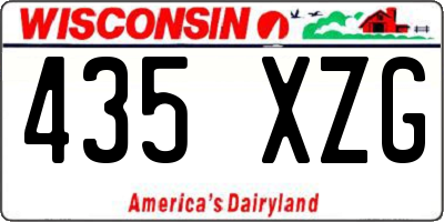 WI license plate 435XZG