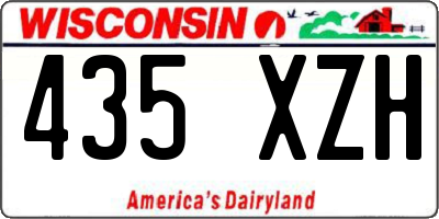 WI license plate 435XZH