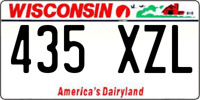 WI license plate 435XZL
