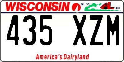 WI license plate 435XZM