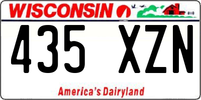 WI license plate 435XZN