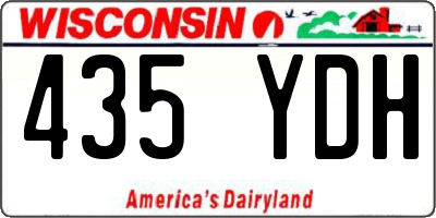 WI license plate 435YDH