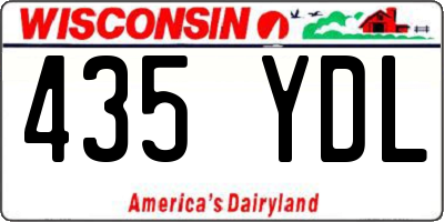WI license plate 435YDL