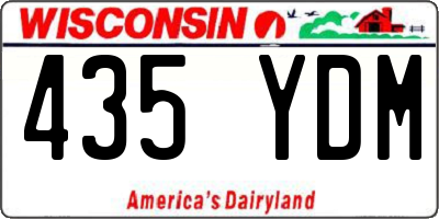 WI license plate 435YDM