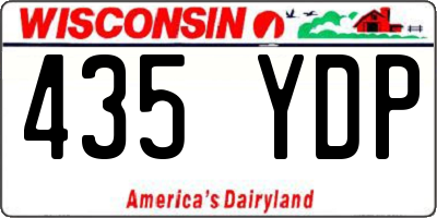 WI license plate 435YDP