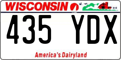 WI license plate 435YDX