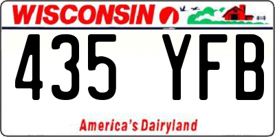 WI license plate 435YFB