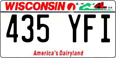 WI license plate 435YFI