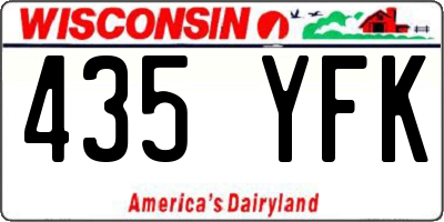 WI license plate 435YFK