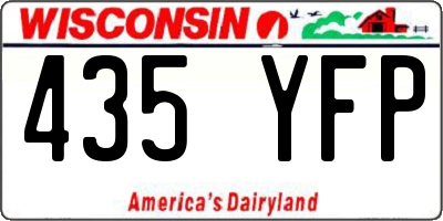 WI license plate 435YFP