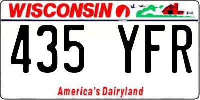 WI license plate 435YFR