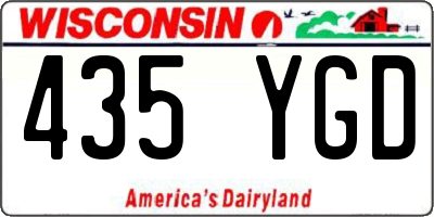 WI license plate 435YGD