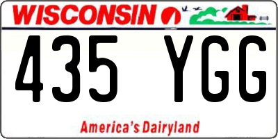WI license plate 435YGG