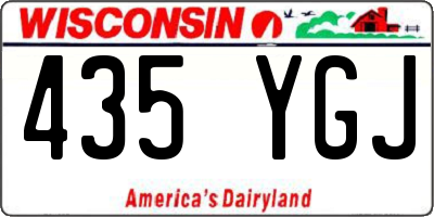 WI license plate 435YGJ