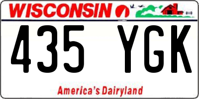 WI license plate 435YGK