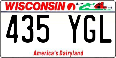 WI license plate 435YGL