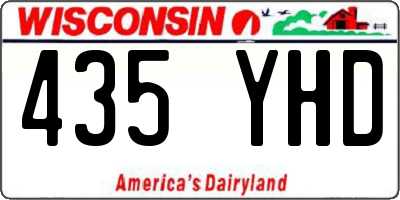 WI license plate 435YHD