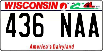 WI license plate 436NAA