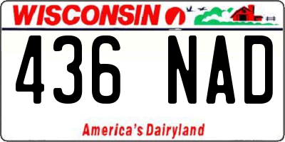 WI license plate 436NAD