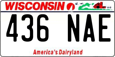 WI license plate 436NAE