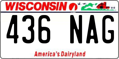 WI license plate 436NAG