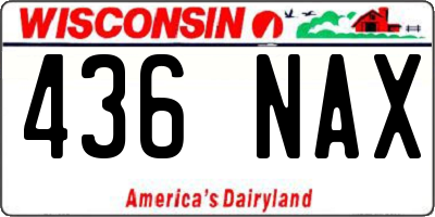 WI license plate 436NAX