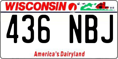 WI license plate 436NBJ