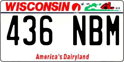 WI license plate 436NBM