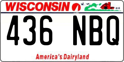 WI license plate 436NBQ