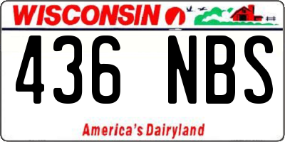 WI license plate 436NBS