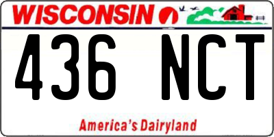 WI license plate 436NCT