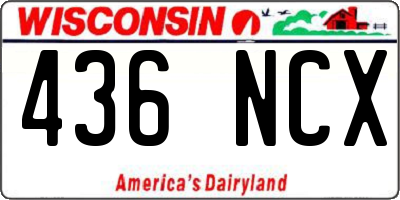 WI license plate 436NCX