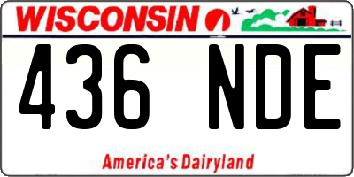 WI license plate 436NDE