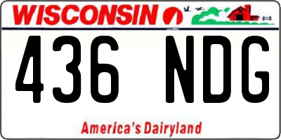 WI license plate 436NDG