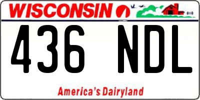 WI license plate 436NDL