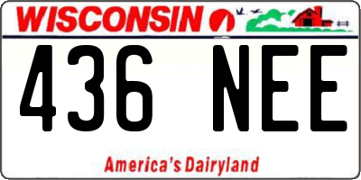 WI license plate 436NEE